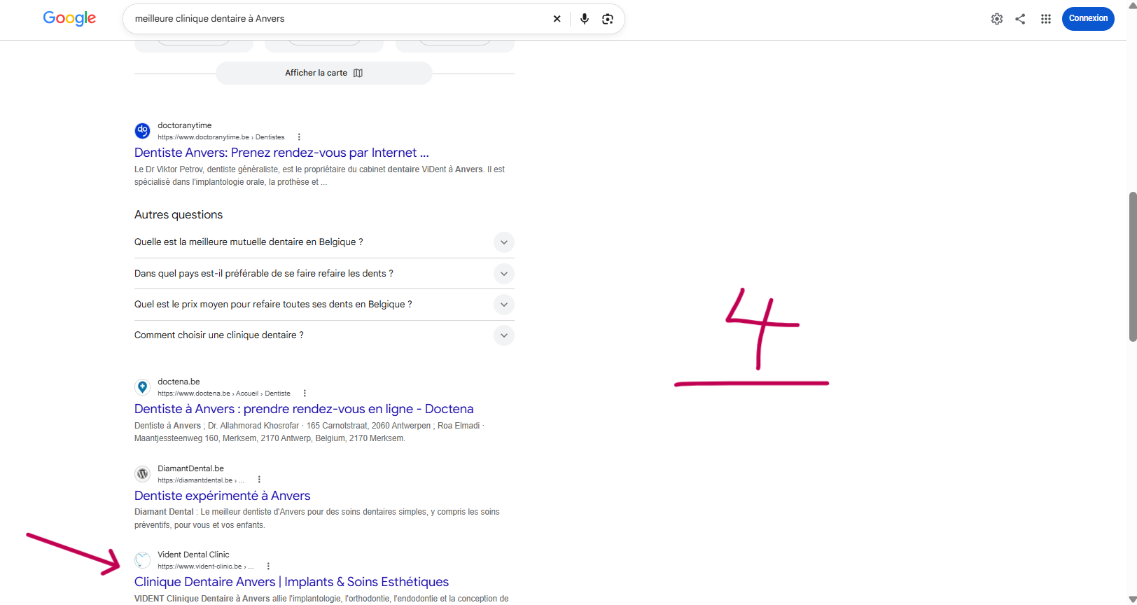 Ranking 4 for meilleure clinique dentaire à Anvers