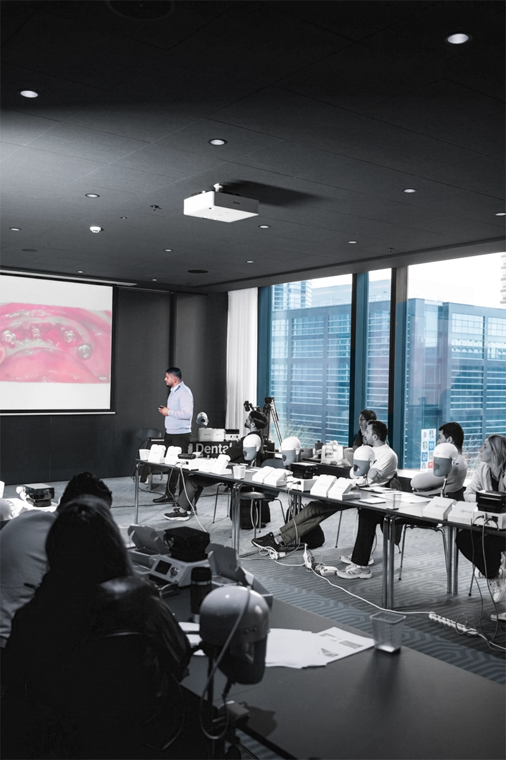 Dr. Alex Fneiche during treatment, clinical partnership
